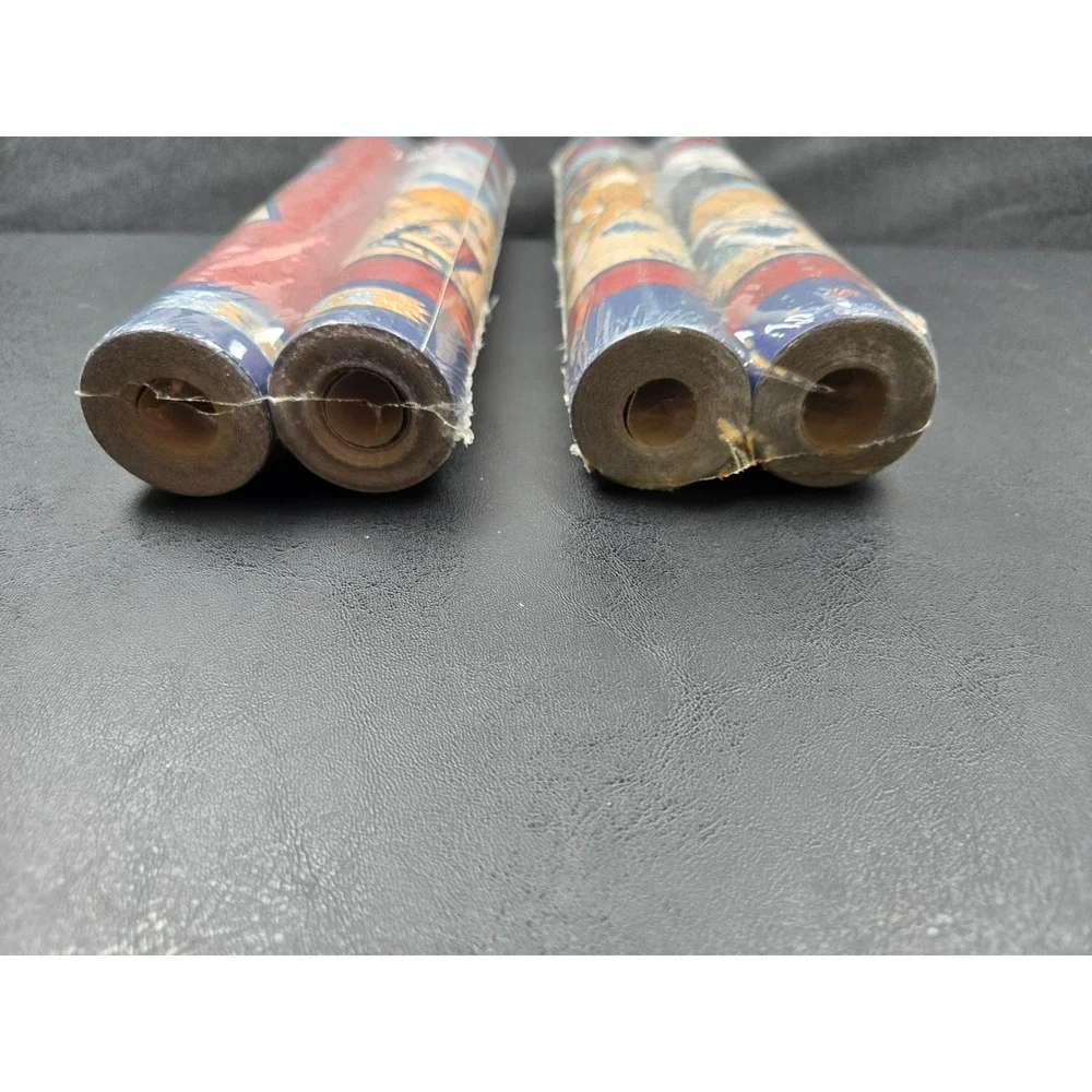 Vintage Western Cowboy Horse Wallpaper Border Lot of 4 Rolls Pre-Pasted Sealed‎